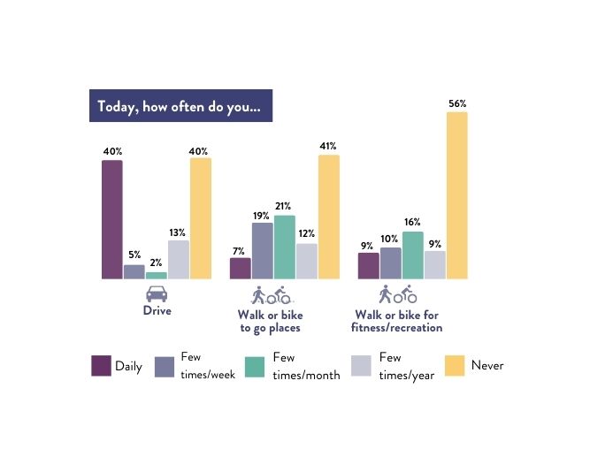 Chart of The Ville transportation survey results